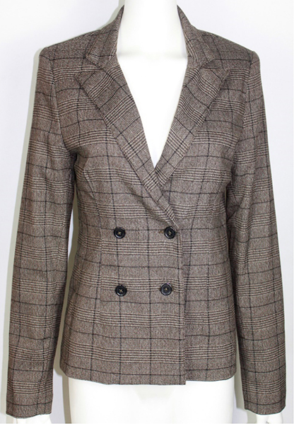 Woven Checker Blazer