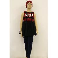 Towel Chest Emb with Chiffon Bottom