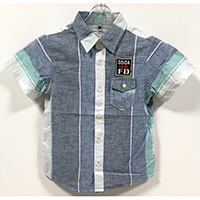 Top Brand Custom Boy's Recycle Cotton Classic Short Sleeve Woven Shirt
