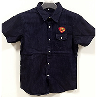 Ture Religious Kid's Sharp Price Cotton Denim Short Sleeve Casual Shirt