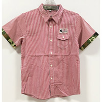 Hip Hop Dance Boy's Import Cotton Italian Style Vertical Stripe and Contrasted Cuff Woven Shirt