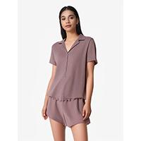 Ladies' Fancy Eco Friendly Material Soft Touch Knitted Causal Twin Set