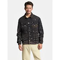 Men's Eco Friendly 100% Cotton Pp Wax Painted Denim Shirt