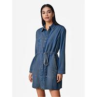 Spicy Girl Trendy Japanese Selvedge Wash Denim Fashion Dress