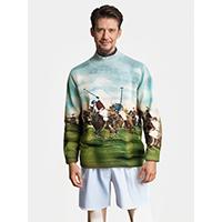 Men's 100% Cashmere Digital Printing Pullover Sweater