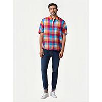 Boy's Street Wear Checker Easy Care Cotton Shirt