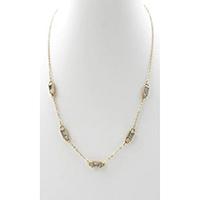 Jewelry Jewellery Handcraft Vacuum Plating Stainless Steel Necklace With Natural Stone