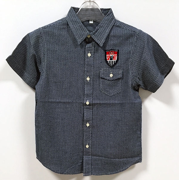 Summer 2018 Boy's 100% Cotton Slim Fit Short Sleeve Soft Touch Woven Shirt