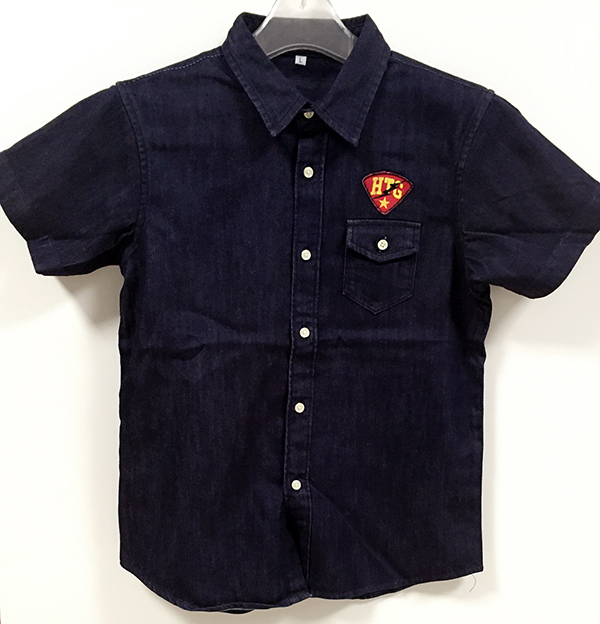 Ture Religious Kid's Sharp Price Cotton Denim Short Sleeve Casual Shirt