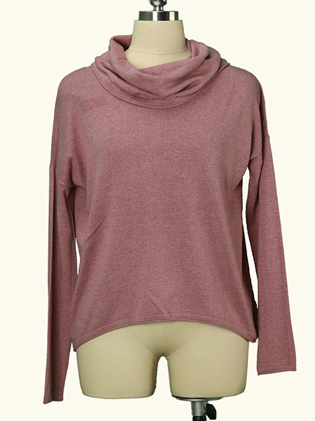 2018 New Outdoor Cute Design Ladies Wool Cashmere Shawel Collar Long Sleeve 12 G Sweater