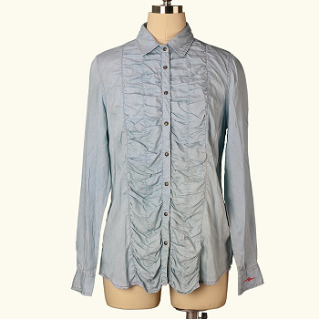 Latest Wholesales American Ladies Boohoo 100% Cotton Woven Shirt Blouse