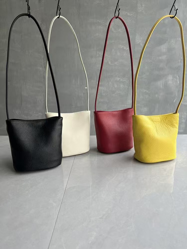 Handmade Soft Leather Fashion Colored Bag