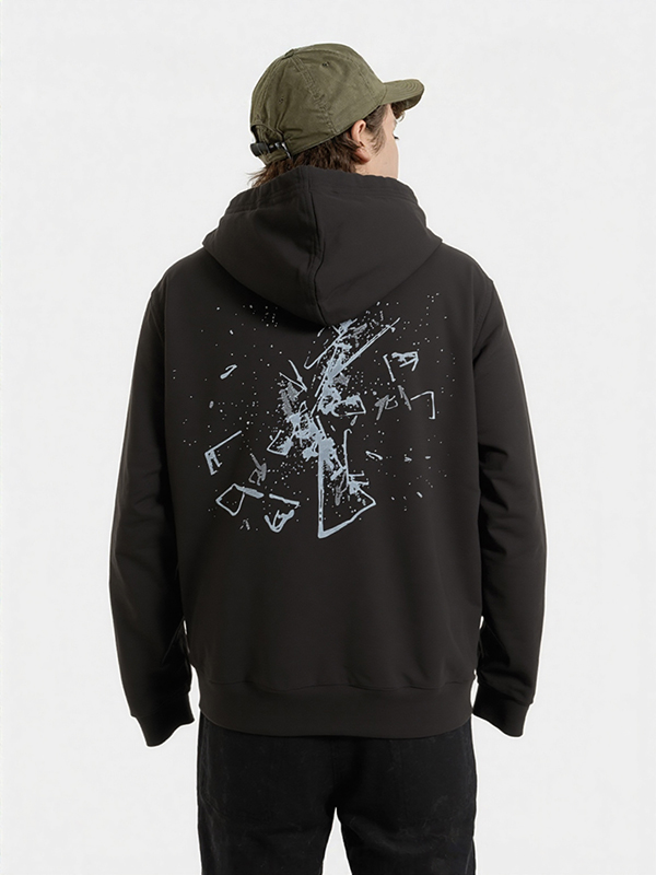 Unisex Pure Cotton Zip Hood Cardigan With 3D Glasses Print (Pd Team New Concept)