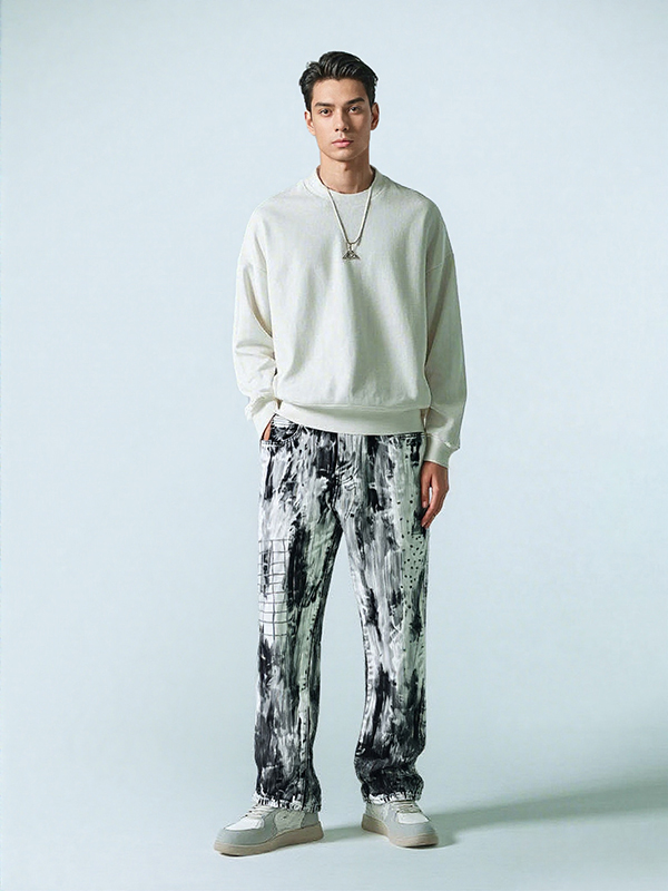 Young Mens Oil Paint And Special Wash Denim Jeans (Pd Team In-House Development)