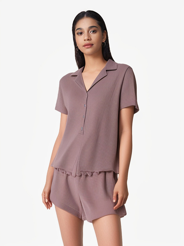 Ladies' Fancy Eco Friendly Material Soft Touch Knitted Causal Twin Set