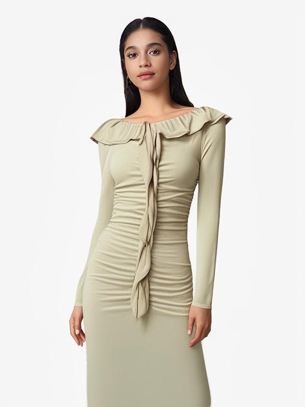 Ladies Slim Fit Quick Dry Stretched Kintted Dress