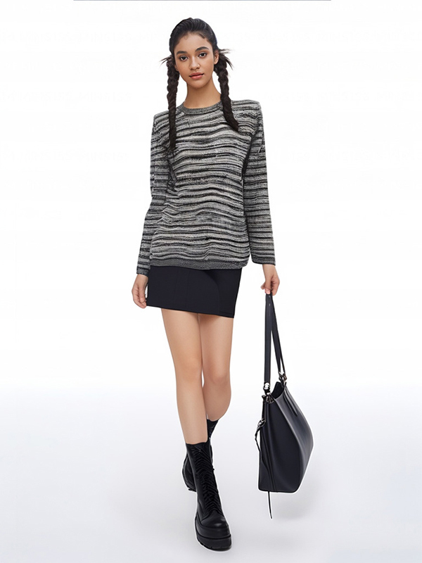 Ladies' Fine Organic Cotton Blend Space Dye Sweater