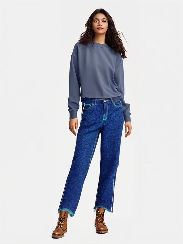 Ladies Garment Dye Import Cotton Soft Woven Pants With Mama Size