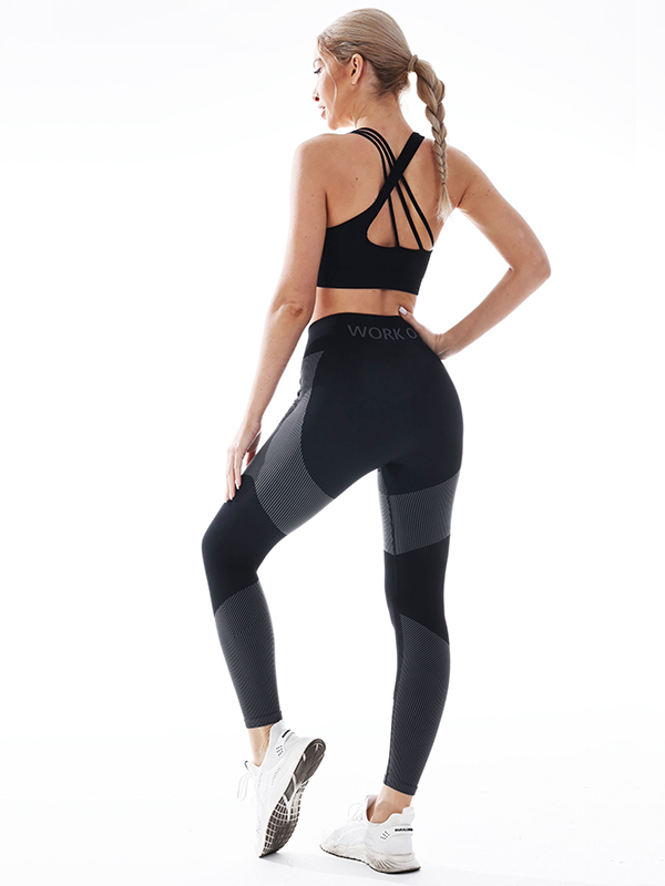 Ladies Sexy Top Bra For Sensitivve Skin Yoga 2 Pieces Sportwear