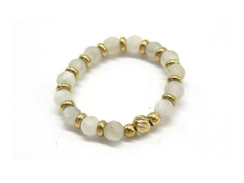 Jewelry Jewellery And Accessory Handcraft Vacuum Plating Brass Bracelet With Natural Stone Cross-Over