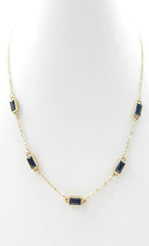 Jewelry Jewellery Handcraft Vacuum Plating Stainless Steel Necklace With Natural Stone