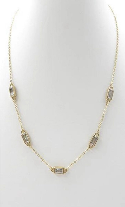 Jewelry Jewellery Handcraft Vacuum Plating Stainless Steel Necklace With Natural Stone