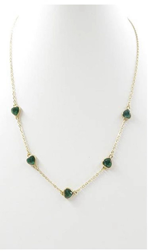 Jewelry Jewellery Handcraft Vacuum Plating Stainless Steel Necklace With Natural Stone