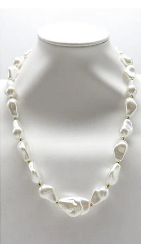 Jewelry Jewellery Handcraft Vacuum Plating Stainless Steel Necklace With Pearls