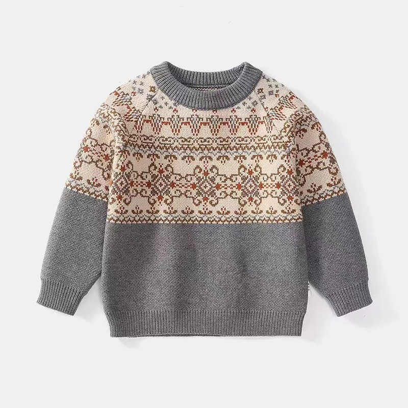 Kids 100 Super Fine Merino Wool Classic Jacquard Knitwear