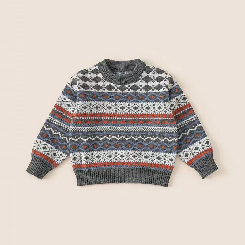 Kids 100 Merino Blushed Wool Classic Jacquard Knitwear