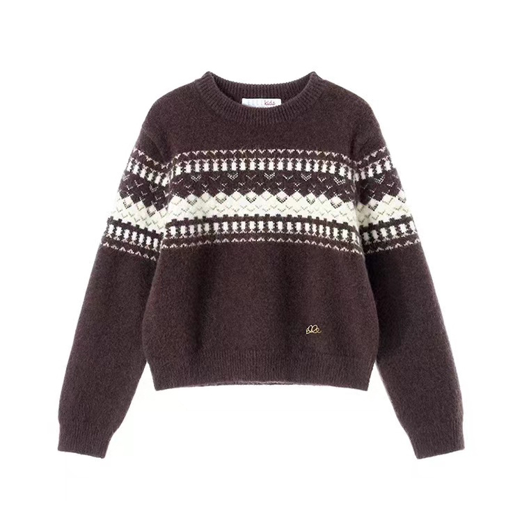 Kids Pure Machine Washable Merino Wool Jacquard Knitwear