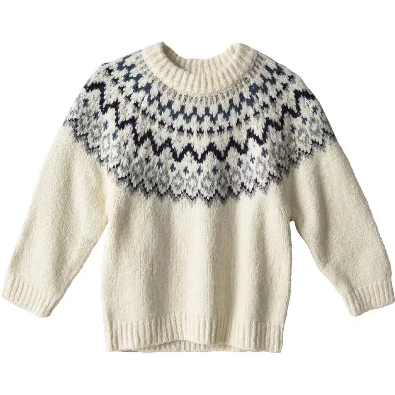 Unisex For Kids Pure New Wool Easy Care Knitted Pullover