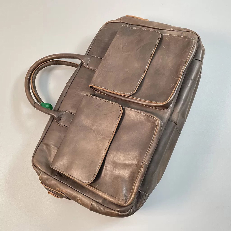 Large Capacity Laptop Luxury Waxed Canvas Sac