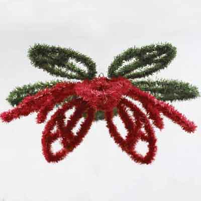3D Poinsettia Hanging 25 inches