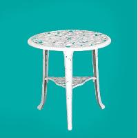 DHNT3012 DIA68cm Round Antique Table with Rose Flower Pattern