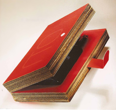 a, 2 bottle recycled book pack