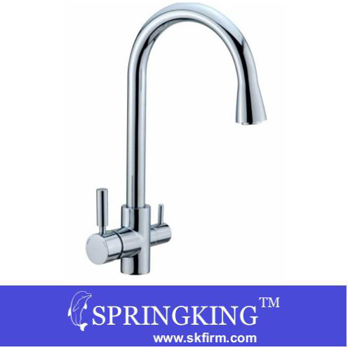 Brass Body Water Filter Tri Flow Kitchen Mixer Tap