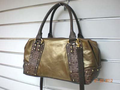 Satchel with detachable strap