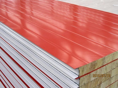 Metal Rock Wool Sandwich Roof Panel Wall Panel / Rockwool Panel