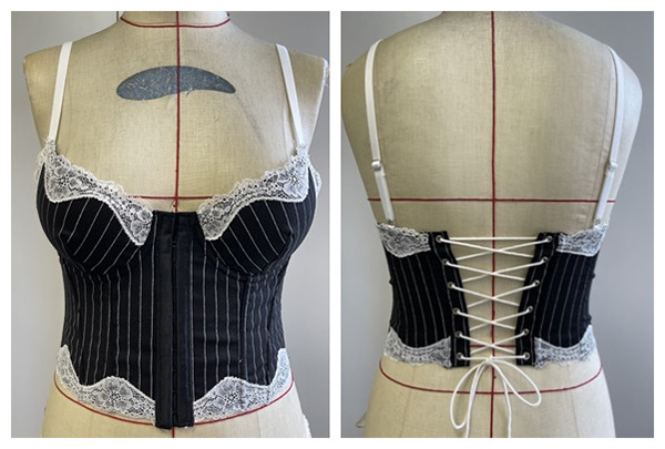 LADIES' CLOVER PINSTRIPE CORSET