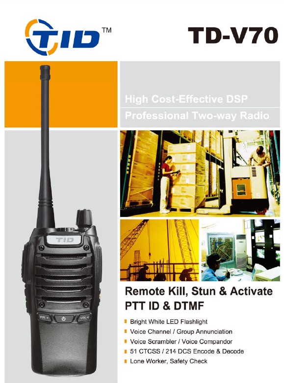 TD-V70 waterproof walkie talkie for sale