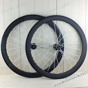 Carbon Bick Ud Glossy Rear Wheel With White Powerway R13 Hub