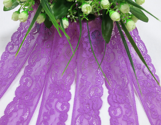 Purple dream floral narrow trimming lace LCF23009MNF