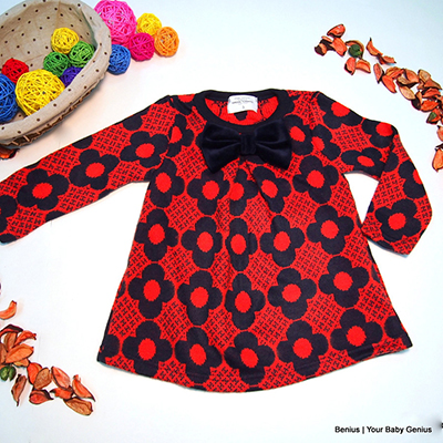 Knitted Floral Dress