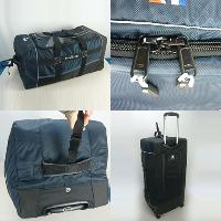 Nylon Navy And Black Padded Handles 850 Traveler Duffel Roller Bag