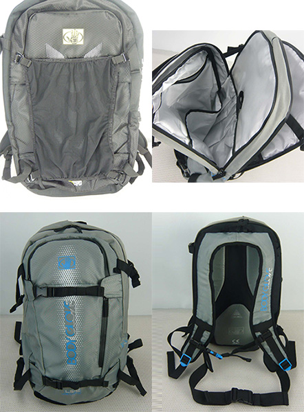 35L Polyester Grey With Waistband Padded Shoulder Straps Backpack