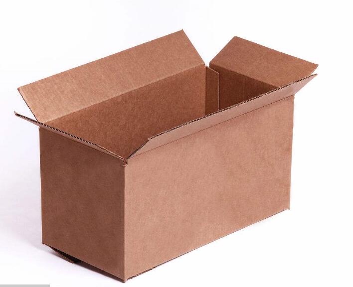 Brown corrugated paper box