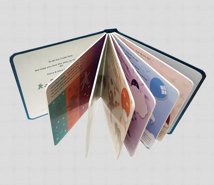 Board book with spacers
