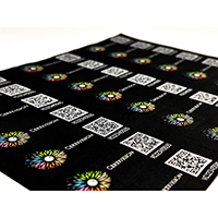QR Code Woven Label, QRWL02