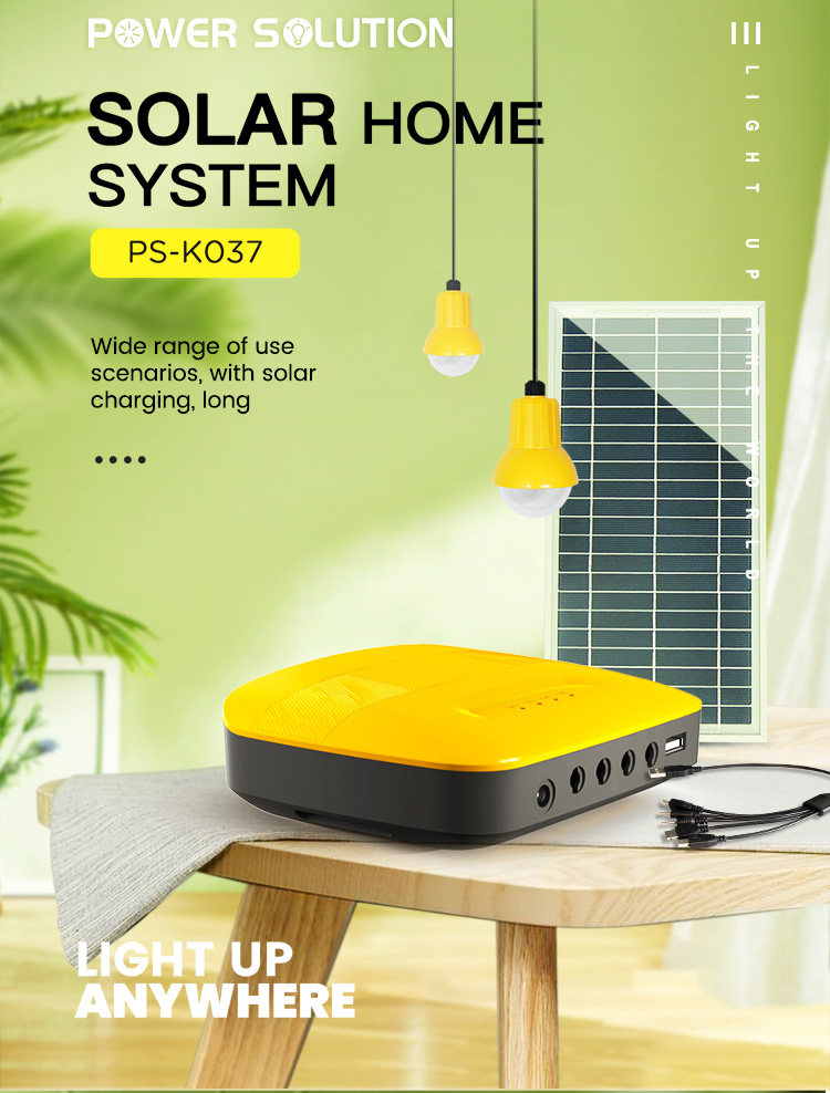 Portable Complete Mini Pico Solar Home Power System with 4 lamp kit for Off Grid Small Home Lighting